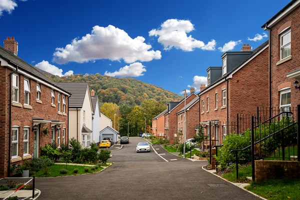 Image depicts The Narberths, The Conway and the Wiston housetypes at The Grove development.